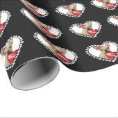 バレンタインのフレンチ・ブルドッグ犬の包装紙 ラッピングペーパー (ロールコーナー)