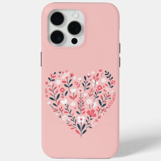 バレンタインのフローラハート Case-Mate iPhoneケース (裏面)