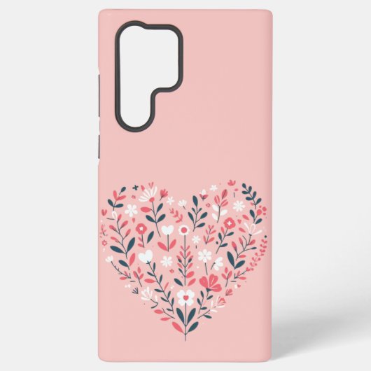 バレンタインのフローラハート SAMSUNG GALAXYケース (裏面)