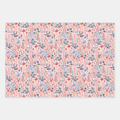 バレンタインのフローラ ラッピングペーパーシート (正面)