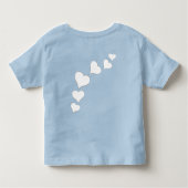 バレンタインのフード付バレンタインの愛のフード付きシャツ トドラーTシャツ (裏面)