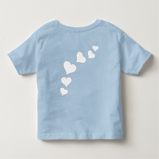 バレンタインのフード付バレンタインの愛のフード付きシャツ トドラーTシャツ (裏面)