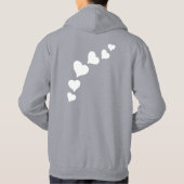 バレンタインのフード付バレンタインの愛のフード付きシャツ パーカ (裏面)