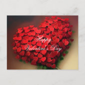 バレンタインのブーケ赤いハート ポストカード (正面)