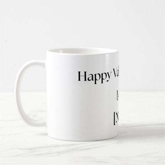 バレンタインのプレゼントに!彼女や妻から彼氏や旦那様への名入れマグカップ コーヒーマグカップ (左)