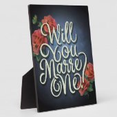 バレンタインのプロポーズ結婚してくれないか フォトプラーク (側面)
