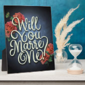 バレンタインのプロポーズ結婚してくれないか フォトプラーク (側面)
