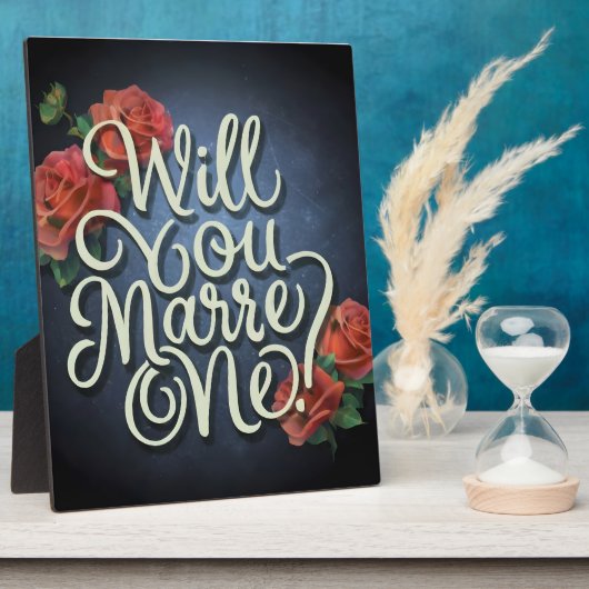 バレンタインのプロポーズ結婚してくれないか フォトプラーク (側面)