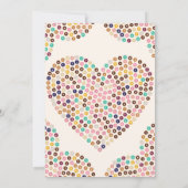 バレンタインのベイビーシャワーの招待状 ドーナツ ハート 招待状 (裏面)