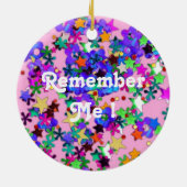 バレンタインのベニス風の仮面舞踏会のマスクおよび紙吹雪 セラミックオーナメント (裏面)