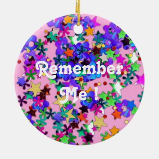 バレンタインのベニス風の仮面舞踏会のマスクおよび紙吹雪 セラミックオーナメント (裏面)