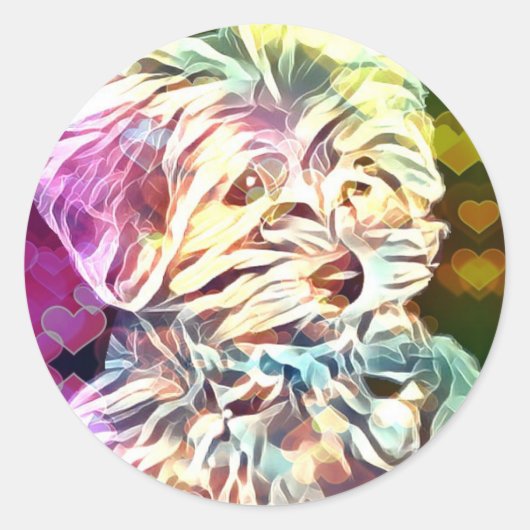 バレンタインのベビーの銅のステッカー ラウンドシール (正面)