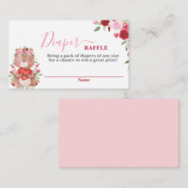 バレンタインのベビーシャワーおむつラッフルカード エンクロージャーカード
