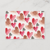 バレンタインのベビーハートパターン用ブック エンクロージャーカード (裏面)