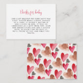 バレンタインのベビーハートパターン用ブック エンクロージャーカード