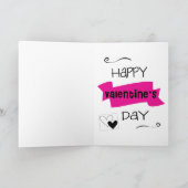 バレンタインのペンギンにプレゼント シーズンカード (内部)