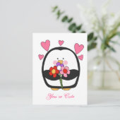 バレンタインのペンギン シーズンポストカード (スタンド正面)