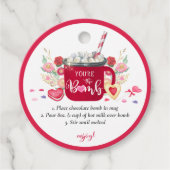 バレンタインのホットチョコレート爆弾あなたは爆弾 フェイバータグ (正面)