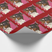 バレンタインのボクサー犬のギフトの包装紙 ラッピングペーパー (角)