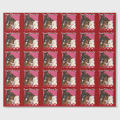 バレンタインのボクサー犬のギフトの包装紙 ラッピングペーパー (フラット)