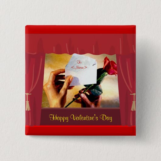 バレンタインのボタン 缶バッジ (正面)