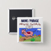 バレンタインのボタン(3) – ロマンチックなマコ – ピグ 缶バッジ (正面&裏面)