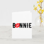 バレンタインのボニーとクロライドお揃いカップルラブ トップ2 カード (黄色い花)