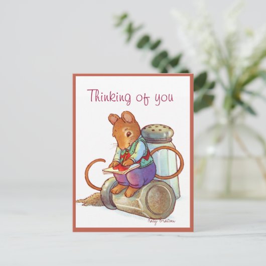 バレンタインのマウスのラブレター シーズンポストカード (スタンド正面)