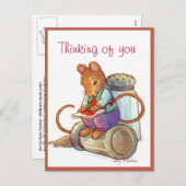 バレンタインのマウスのラブレター シーズンポストカード (正面/裏面)