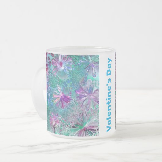 バレンタインのマグカップ フロストグラスマグカップ (正面左)