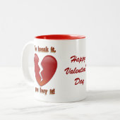 バレンタインのマグカップ、"壊す買よ、あなた" ツートーンマグカップ (正面左)