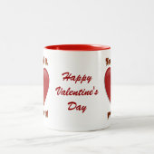 バレンタインのマグカップ、"壊す買よ、あなた" ツートーンマグカップ (中央)