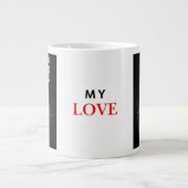 バレンタインのマグカップ – 愛を飲み干す ジャンボコーヒーマグカップ (正面)