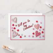 バレンタインのメッセージカードをくれますか カード (正面/裏面インサイチュ)