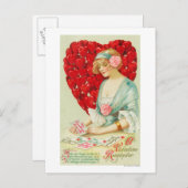 バレンタインのメモ シーズンポストカード (正面/裏面)