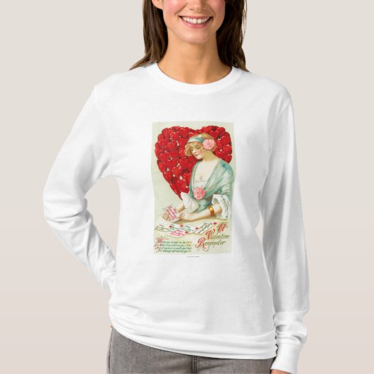 バレンタインのメモ Tシャツ (正面)