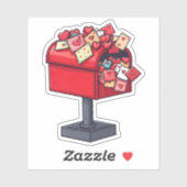 バレンタインのメールボックス シール (シート)