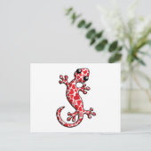 バレンタインのヤモリのトカゲ シーズンポストカード (スタンド正面)