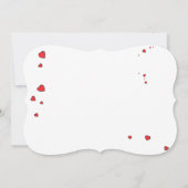 バレンタインのラッコのグリーティングカード ノートカード (裏面)