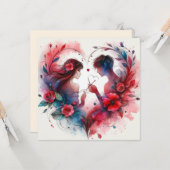 バレンタインのラブカード カード (正面/裏面インサイチュ)