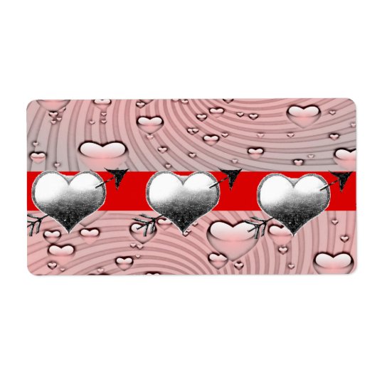 バレンタインのラベルハート ラベル (正面)