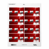 バレンタインのラベルハート ラベル (フルシート)