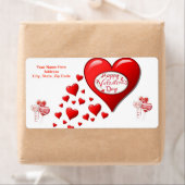 バレンタインのラベルハート ラベル (インサイチュ)