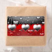 バレンタインのラベルハート ラベル (インサイチュ)