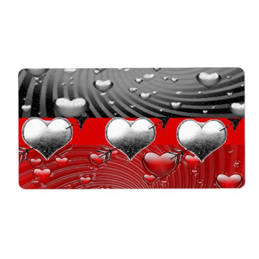 バレンタインのラベルハート ラベル (正面)