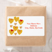 バレンタインのラベルハート ラベル (インサイチュ)