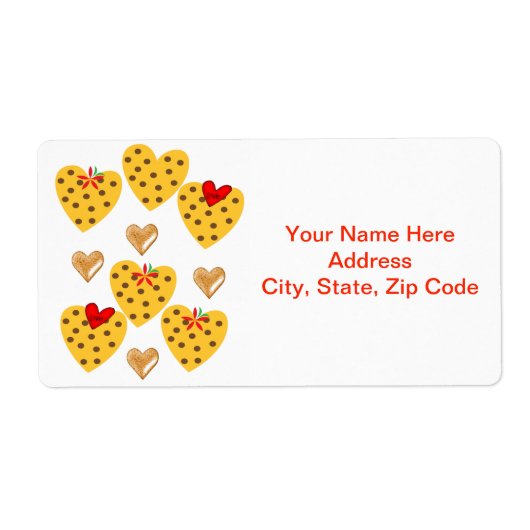 バレンタインのラベルハート ラベル (正面)