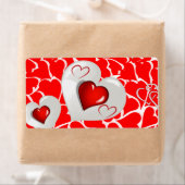 バレンタインのラベルハート ラベル (インサイチュ)