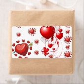 バレンタインのラベルハート ラベル (インサイチュ)