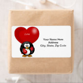 バレンタインのラベルペンギン ラベル (インサイチュ)